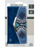 Mobilize Velvet Clutch Samsung Galaxy A50 Hoesje Royal Blue Snake