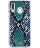 Mobilize Velvet Clutch Samsung Galaxy A40 Hoesje Royal Blue Snake