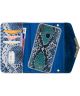 Mobilize Velvet Clutch Samsung Galaxy A20E Hoesje Royal Blue Snake