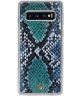 Mobilize Velvet Clutch Samsung Galaxy S10 Hoesje Royal Blue Snake