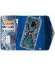 Mobilize Velvet Clutch Samsung Galaxy S9 Hoesje Royal Blue Snake