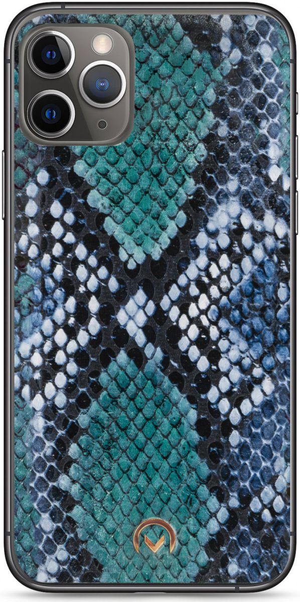Mobilize Velvet Clutch Apple iPhone 11 Pro Max Hoesje Royal Blue Snake afbeelding 3