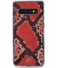 Mobilize Velvet Clutch Samsung Galaxy S10 Hoesje Red Snake