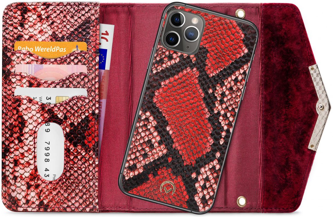 Mobilize Velvet Clutch Apple iPhone 11 Pro Hoesje Red Snake afbeelding 1
