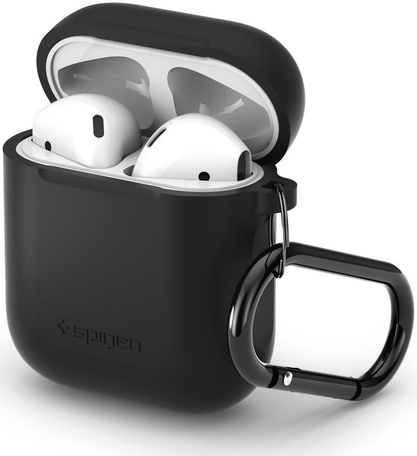 Spigen Silicone Fit Apple AirPods Hoesje Zwart afbeelding 1