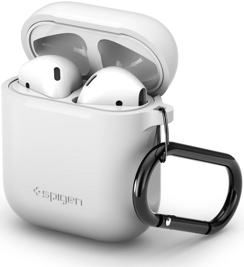 Spigen Silicone Fit Apple AirPods Hoesje Wit afbeelding 1