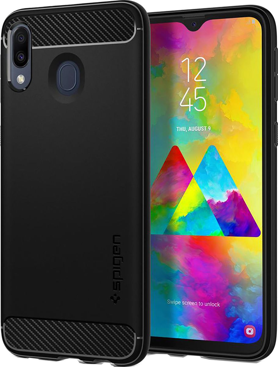 Spigen Rugged Armor Samsung Galaxy M20 Hoesje Zwart afbeelding 1