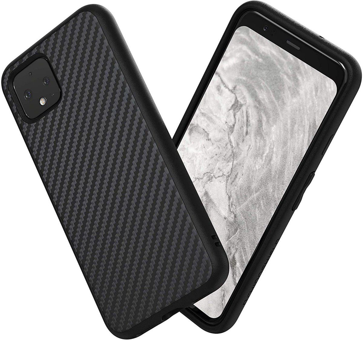 RhinoShield SolidSuit Google Pixel 4 Hoesje Carbon Zwart afbeelding 2