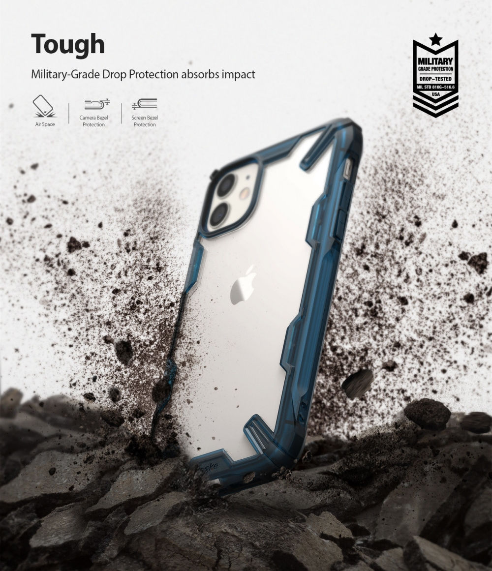 Ringke Fusion X Matte Apple iPhone 11 Hoesje Transparant/Groen afbeelding 2