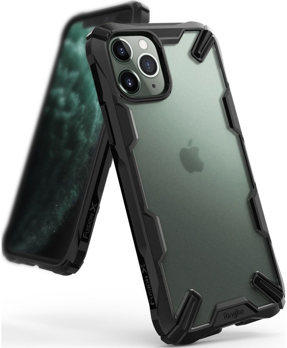 Ringke Fusion X Matte Apple iPhone 11 Pro Hoesje Zwart afbeelding 1