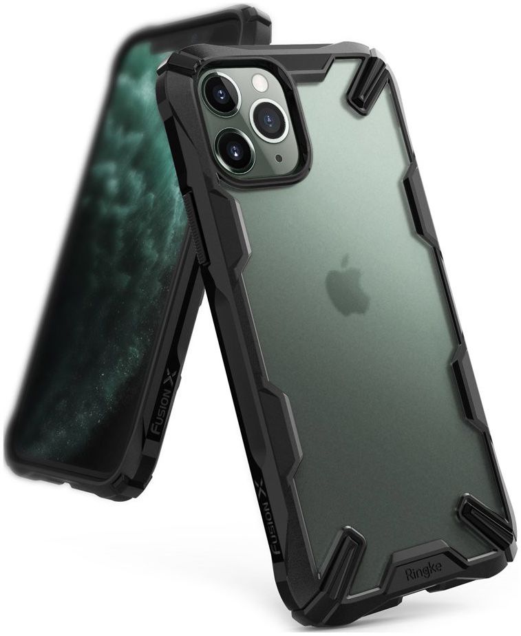 Ringke Fusion X Matte Hoesje Apple iPhone 11 Pro Max Zwart afbeelding 1