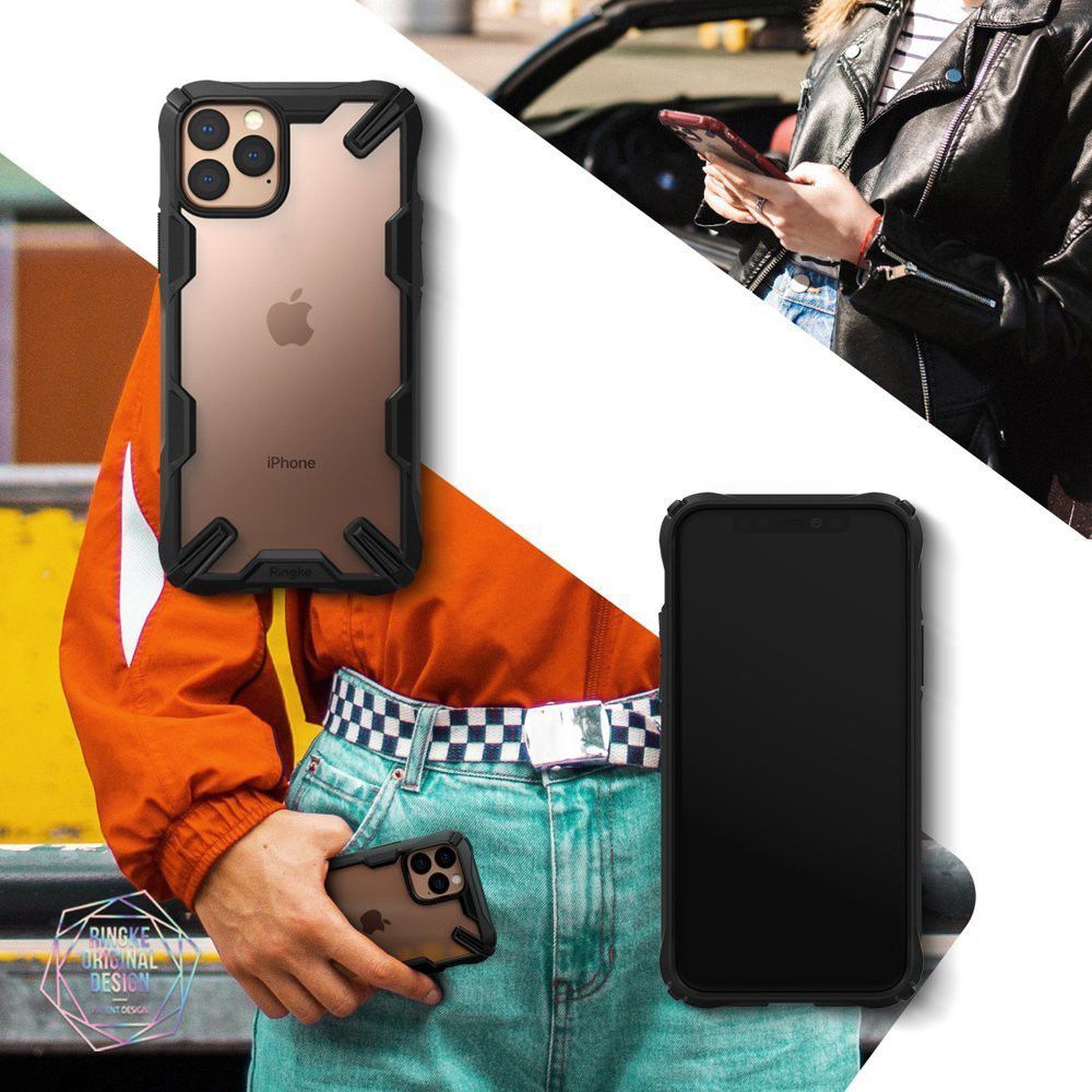 Ringke Fusion X Matte Hoesje Apple iPhone 11 Pro Max Zwart afbeelding 5