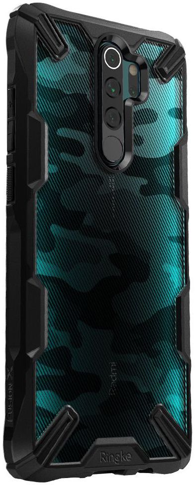 Ringke Fusion X Hoesje Xiaomi Redmi Note 8 Pro Camo Zwart afbeelding 1
