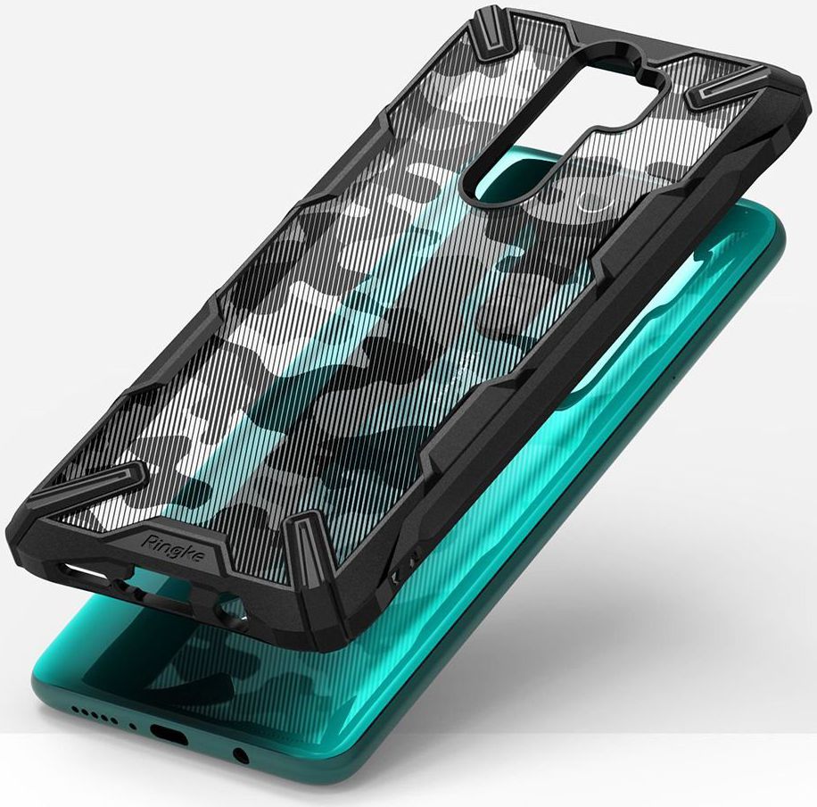 Ringke Fusion X Hoesje Xiaomi Redmi Note 8 Pro Camo Zwart afbeelding 3
