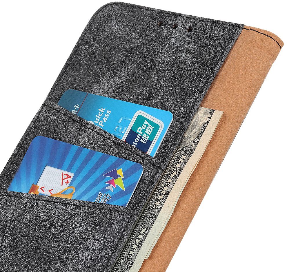LG G8X ThinQ Vintage Portemonnee Hoesje Zwart afbeelding 6