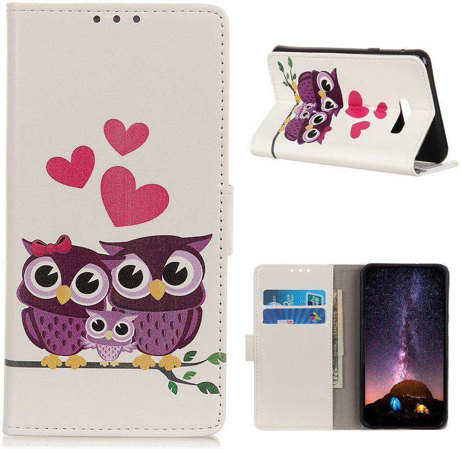 LG G8X ThinQ Portemonnee Hoesje met Uilen Print afbeelding 3