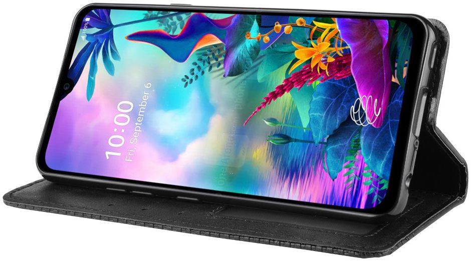 LG G8X ThinQ Stijlvol Vintage Portemonnee Hoesje Zwart afbeelding 3