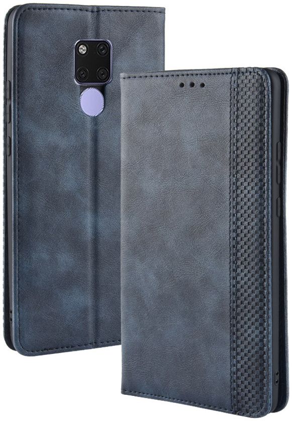 Huawei Mate 20 Stijlvol Vintage Portemonnee Hoesje Blauw afbeelding 5