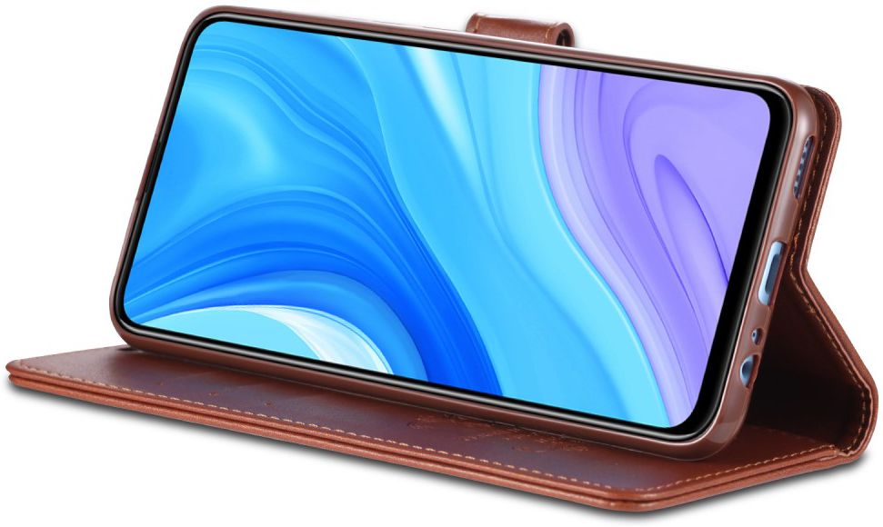 AZNS Huawei P Smart Z / Honor 9X Portemonnee Stand Hoesje Bruin afbeelding 4
