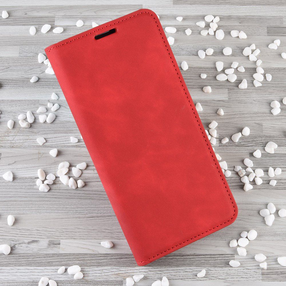 Motorola Moto E6s / E6 Plus Retro Wallet Hoesje Rood afbeelding 7