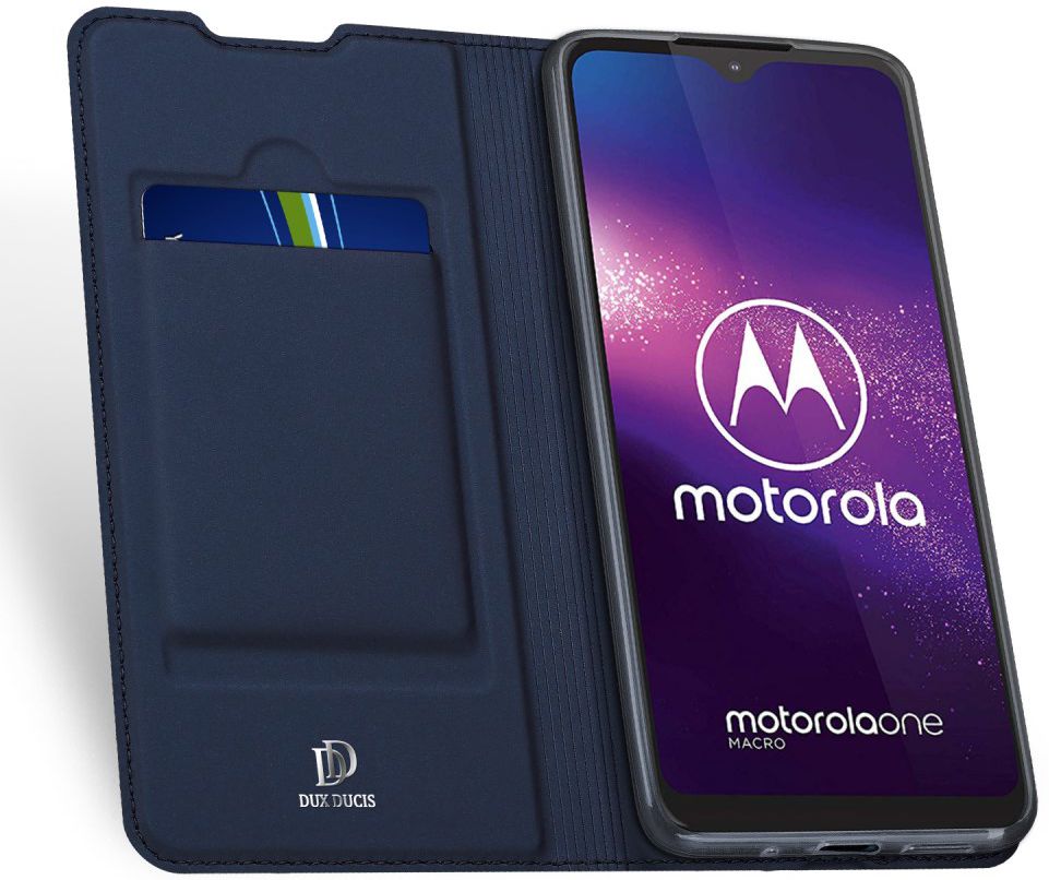 Dux Ducis Skin Pro Series Motorola One Macro Hoesje Blauw afbeelding 2
