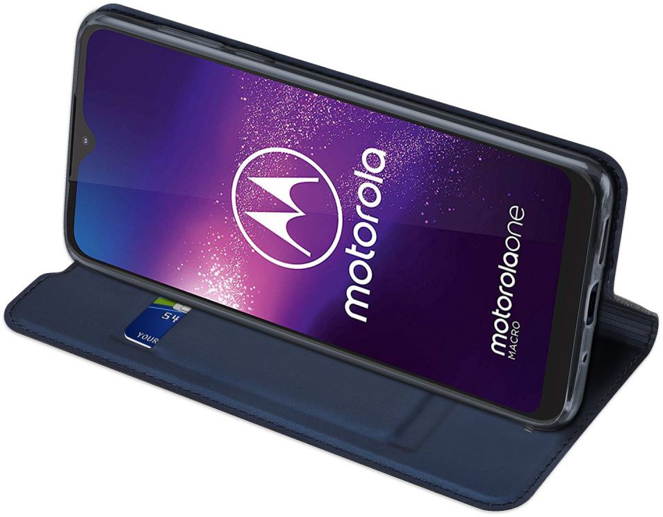 Dux Ducis Skin Pro Series Motorola One Macro Hoesje Blauw afbeelding 4