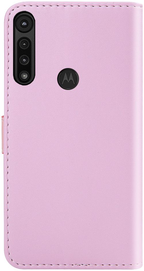 Motorola One Macro TriColor Portemonnee Hoesje Paars/Roze/Wit afbeelding 5