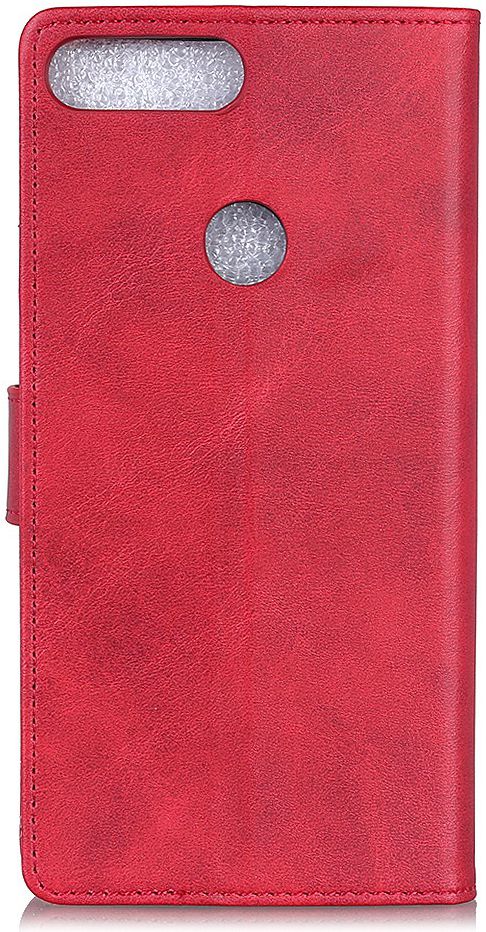 Motorola Moto E6 Play Hoesje Bookcase Met Stand Rood afbeelding 2