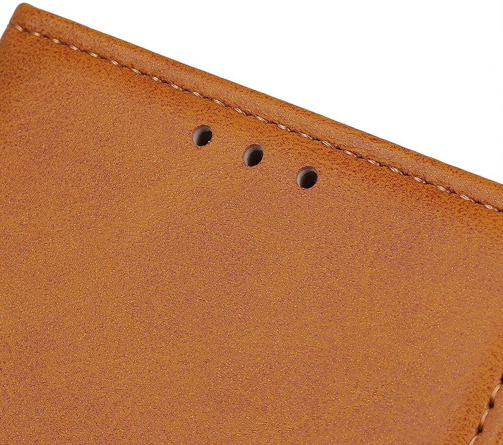 Motorola Moto E6 Play Bookcase Flip Hoesje Met Pasjes Bruin afbeelding 10