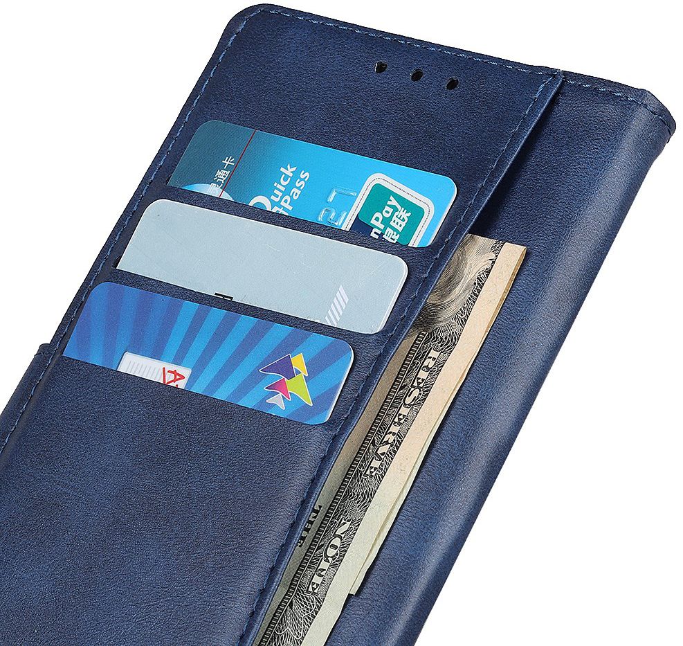 Motorola Moto E6 Play Bookcase Hoesje Met Pasjes Blauw afbeelding 12