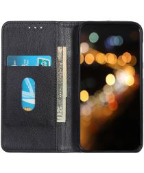 Motorola Moto E6 Play Splitleren Portemonnee Hoesje Zwart