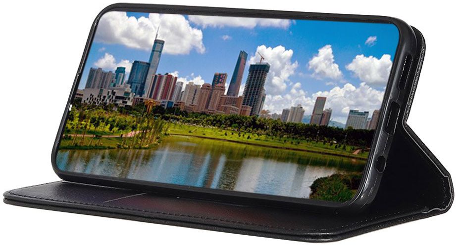 Motorola Moto E6 Play Splitleren Portemonnee Hoesje Zwart afbeelding 3