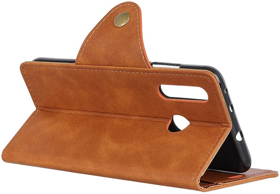 Motorola Moto G8 Plus Bookcase Hoesje Bruin afbeelding 3