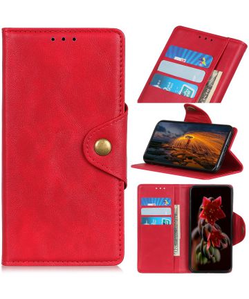 Motorola Moto G8 Plus Bookcase Hoesje Rood Hoesjes