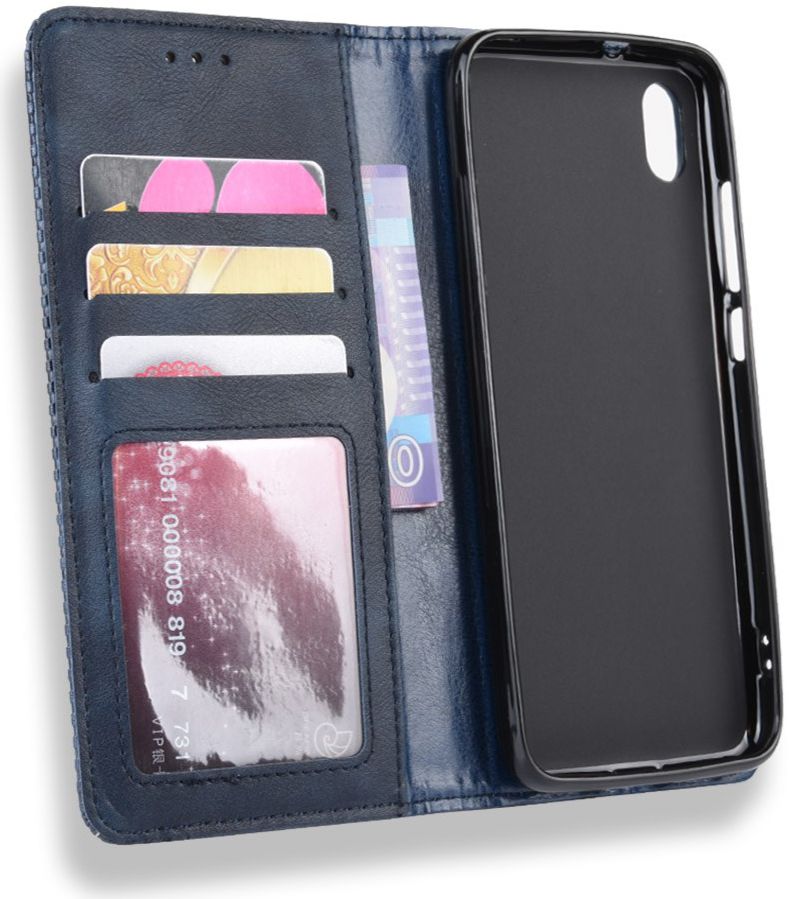 Xiaomi Redmi 7A Vintage Portemonnee Hoesje Blauw afbeelding 3