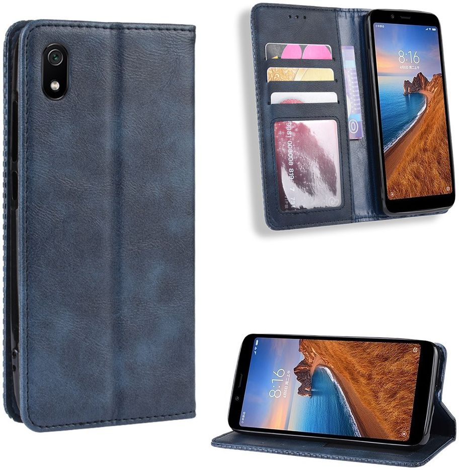 Xiaomi Redmi 7A Vintage Portemonnee Hoesje Blauw afbeelding 8