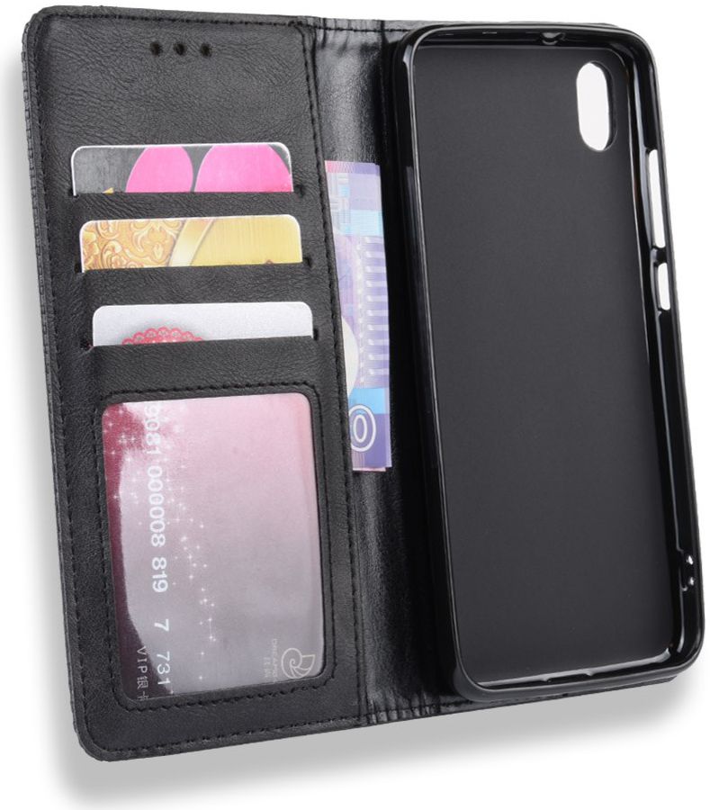Xiaomi Redmi 7A Vintage Portemonnee Hoesje Zwart afbeelding 3
