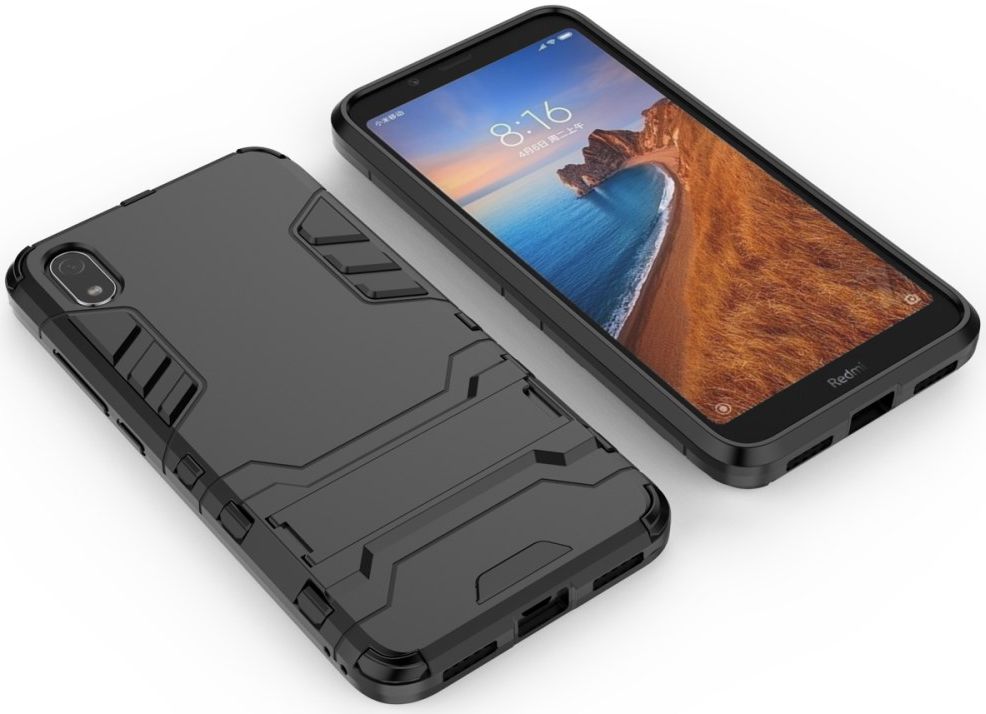Hybride Xiaomi Redmi 7A Hoesje Zwart afbeelding 4