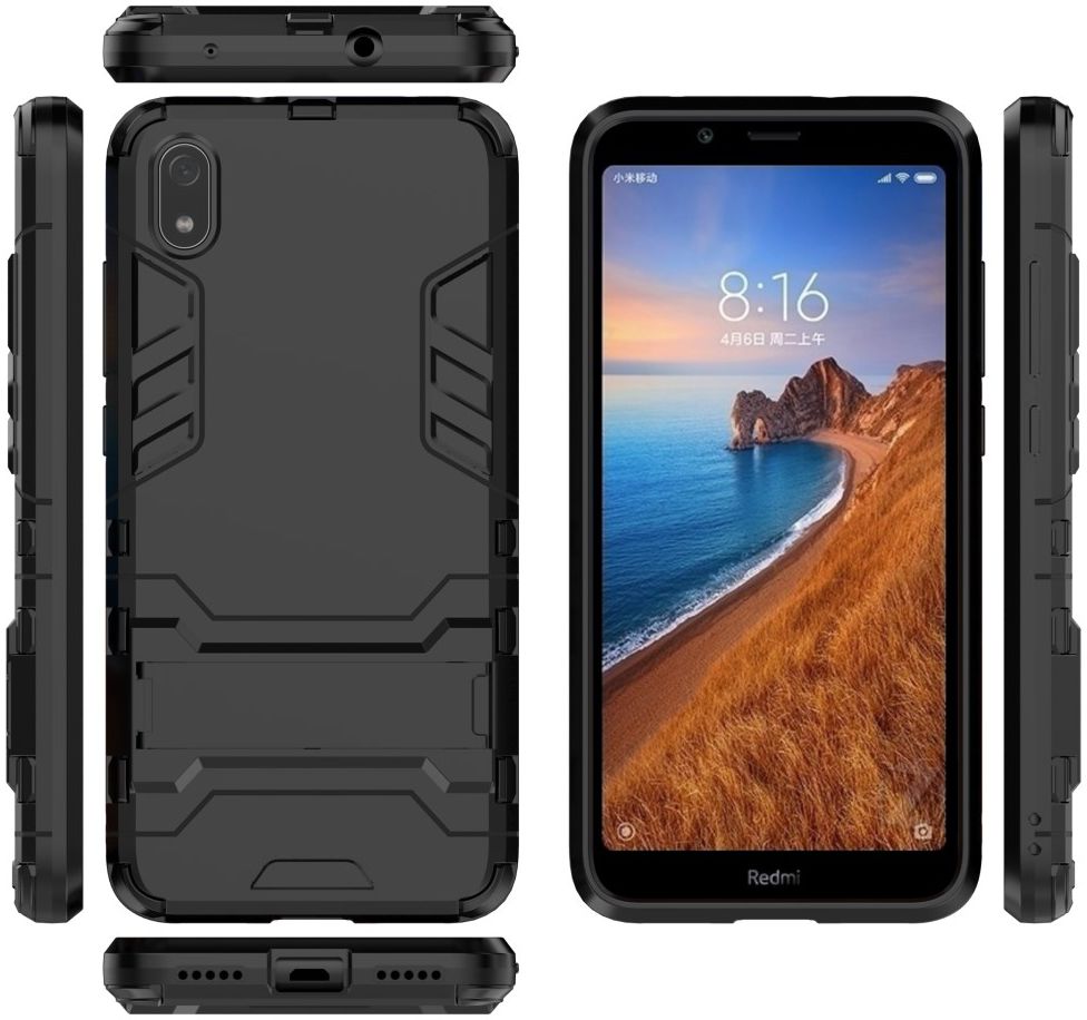 Hybride Xiaomi Redmi 7A Hoesje Zwart afbeelding 7