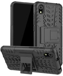 Xiaomi Redmi 7A Robuust Hybride Hoesje Zwart