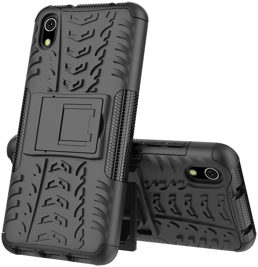 Xiaomi Redmi 7A Robuust Hybride Hoesje Zwart afbeelding 3