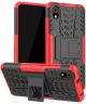 Xiaomi Redmi 7A Robuust Hybride Hoesje Zwart/Rood