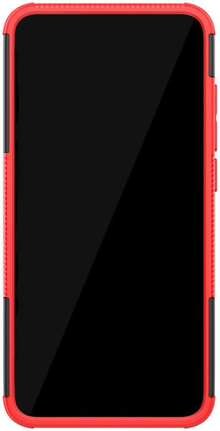 Xiaomi Redmi 7A Robuust Hybride Hoesje Zwart/Rood afbeelding 8