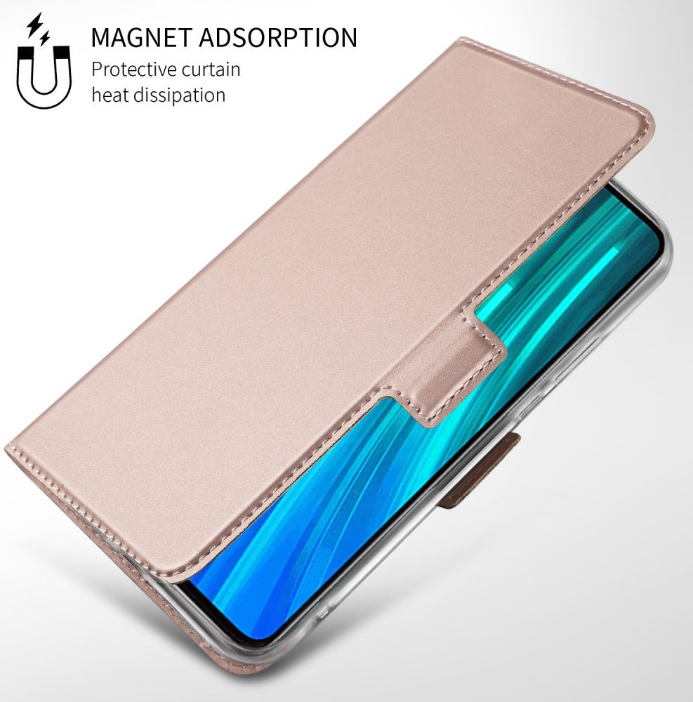 Xiaomi Redmi Note 8 Pro Business Hoesje met Kaarthouder Roze Goud afbeelding 4