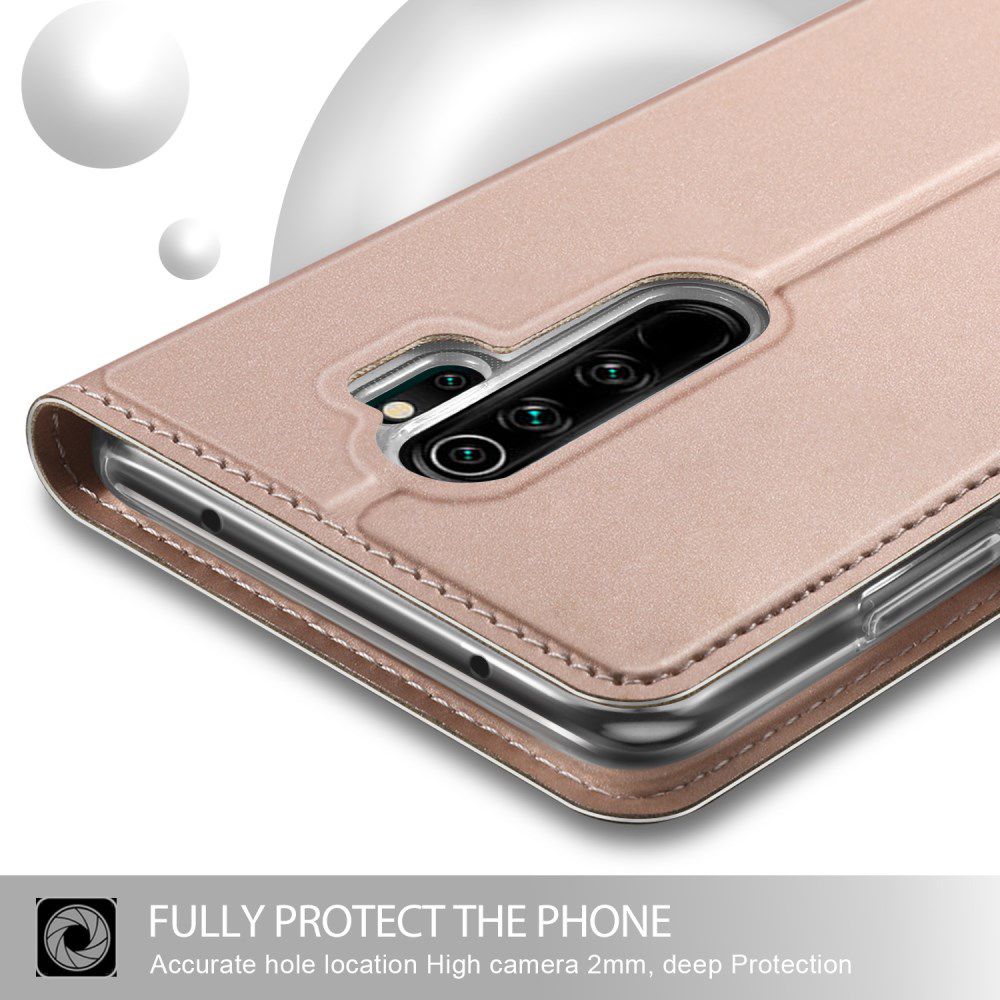 Xiaomi Redmi Note 8 Pro Business Hoesje met Kaarthouder Roze Goud afbeelding 6