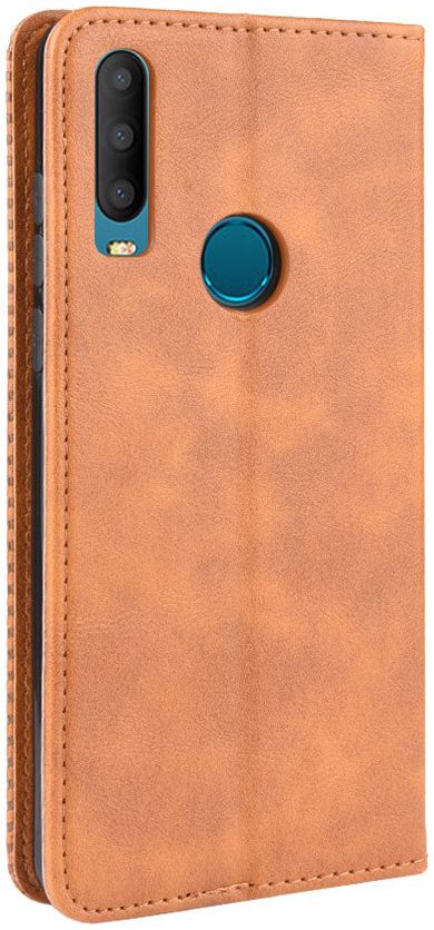 Alcatel 3X (2019) Retro Stijl Kunstleren Portemonnee Hoesje Bruin afbeelding 7