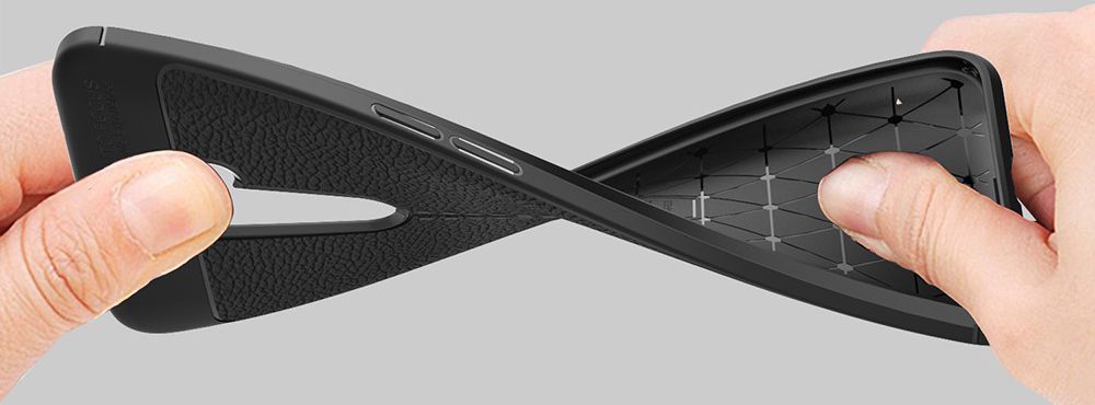 Oppo A9 (2020) / A5 (2020) Hoesje met Leren Textuur Zwart afbeelding 19