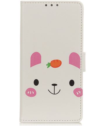 Wiko View 3 Portemonnee Hoesje Animal Face and Carrot Hoesjes