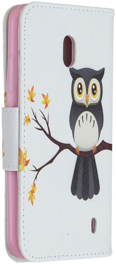 Nokia 2.2 Lederen Portemonnee Hoesje Met Uil Print afbeelding 3
