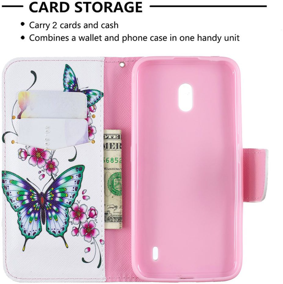Nokia 2.2 Portemonnee Hoesjes Met Vlinders Print afbeelding 6